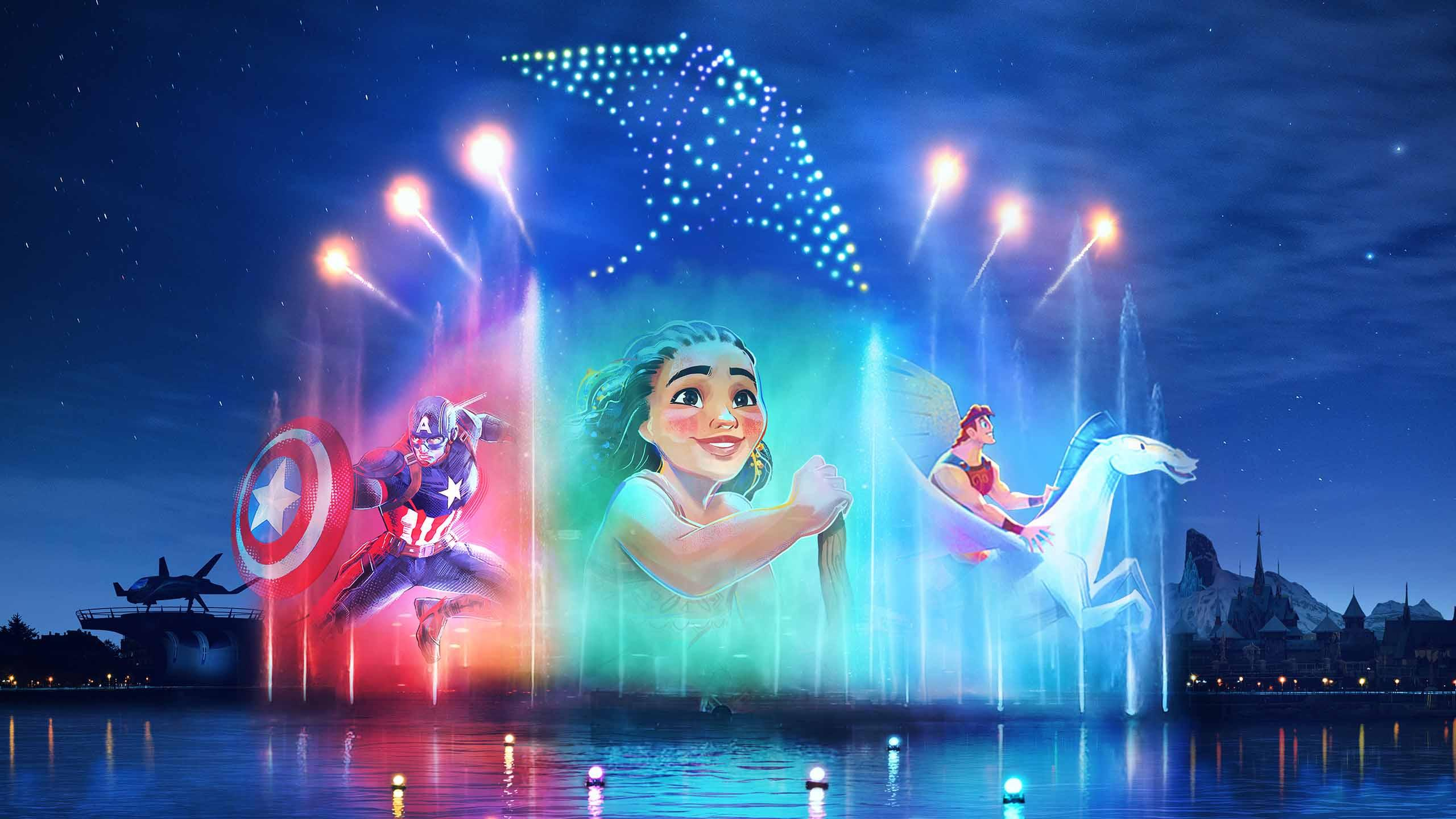 Spectacle nocturne Disney Cascade of Lights