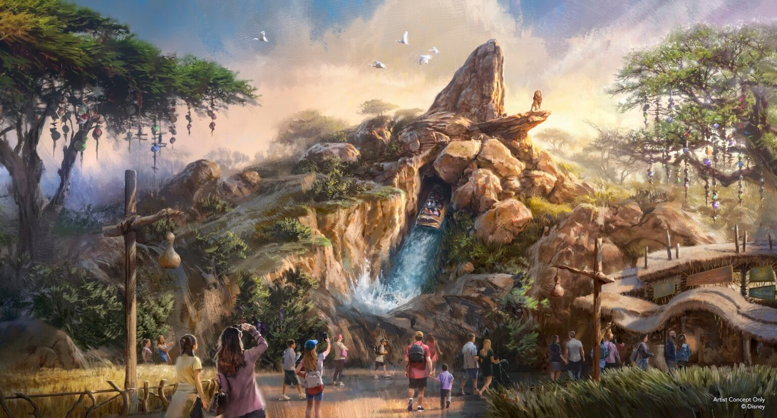 Concept art du futur monde inspiré du Roi Lion