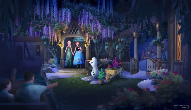 Scène de l’attraction Frozen Ever After